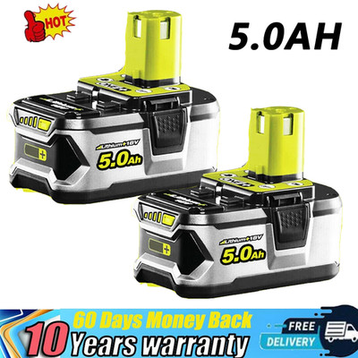2Stück 18V 5Ah Original Akku für RYOBI One+ Plus Lithium RB18L50 P104 P108 P109