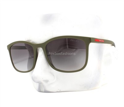 Prada Linea Rossa Sunglasses SPS A08 15X-09U Matte Fern Green with Case