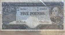 Australia 5 Five Pounds 1960 Coombs Wilson RBA  Banknote