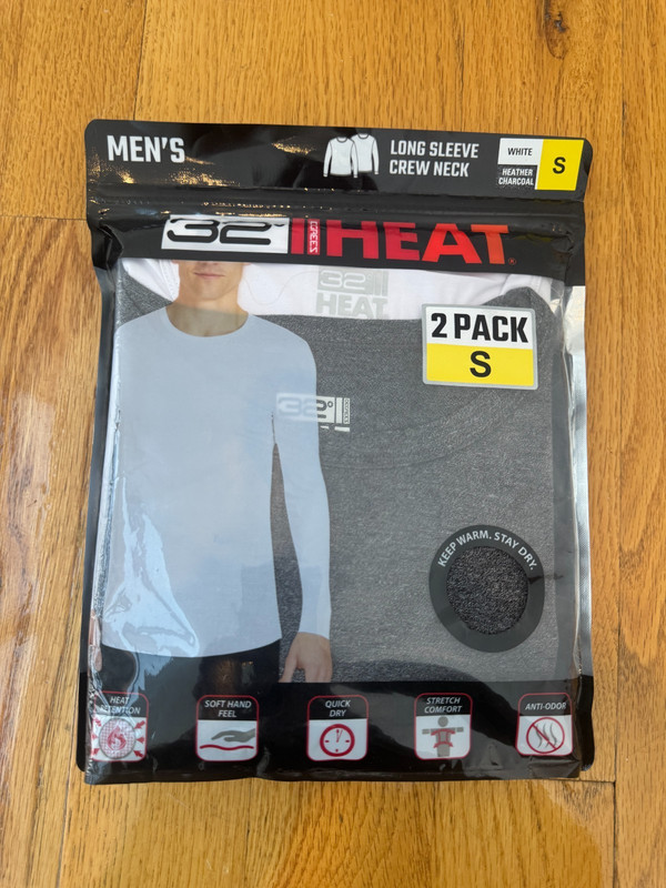 (2 Pack) 32 Degrees Heat Thermal Sleepwear Long Sleeve Shirts