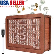Cash Vault Wooden Savings Box Wooden Cash Saver Money Box Cash Saver Box Bank US