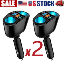 Outlet 12v Dual Usb Car Cigarette Lighter Socket Splitter Power Adapter Charger Outlet 12v Dual Usb Car Cigarette Lighter Socket Splitter Power Adapter Charger