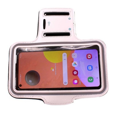 Running Armband Sports White Gym Workout Case Cover Band for Cell Phones