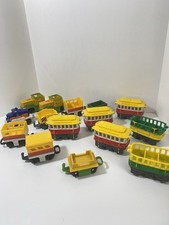 Lot Of 15 Geo Trax Push Along Trains Trolley Car Engine Assorted Lot