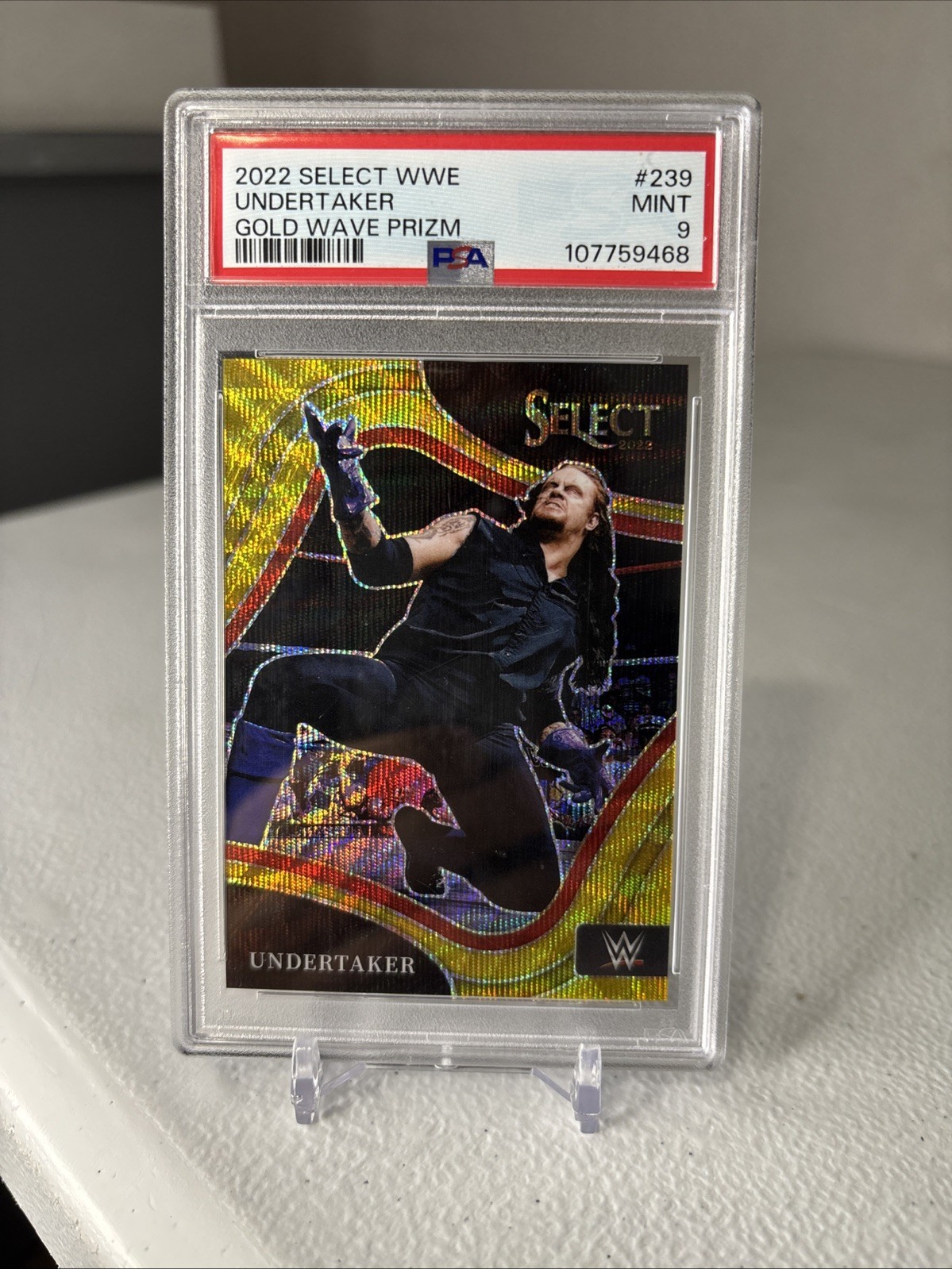 2022 WWE Select Gold Wave Ringside Undertaker /10 PSA 9