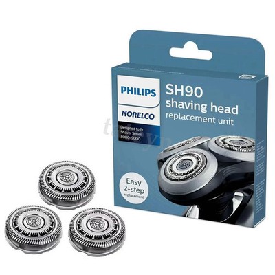 3 Stück Philips.SH90 Rasierer Ersatzköpfe Folienkassette für Series 9000.