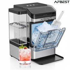 Portable Nugget Ice Maker Countertop 38 lbs/24H Self-Cleaning Pebble Ice Machine