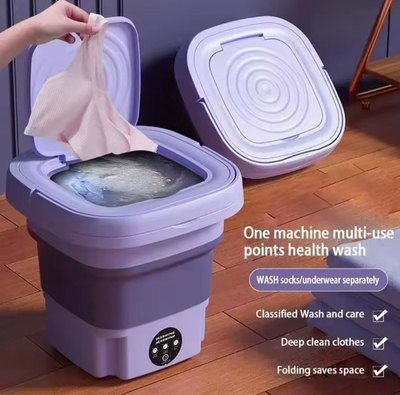 #ad Mini Portable Washing Machine Foldable Bucket Washer for Clothes $34.99