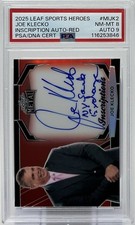 Joe Klecko PSA.8/9 -2025 Leaf Heroes ‘Red’ /100 Jets, Sack Exchange, Inscription