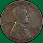 1933-D Lincoln Wheat Cent Fine F Coin #35838