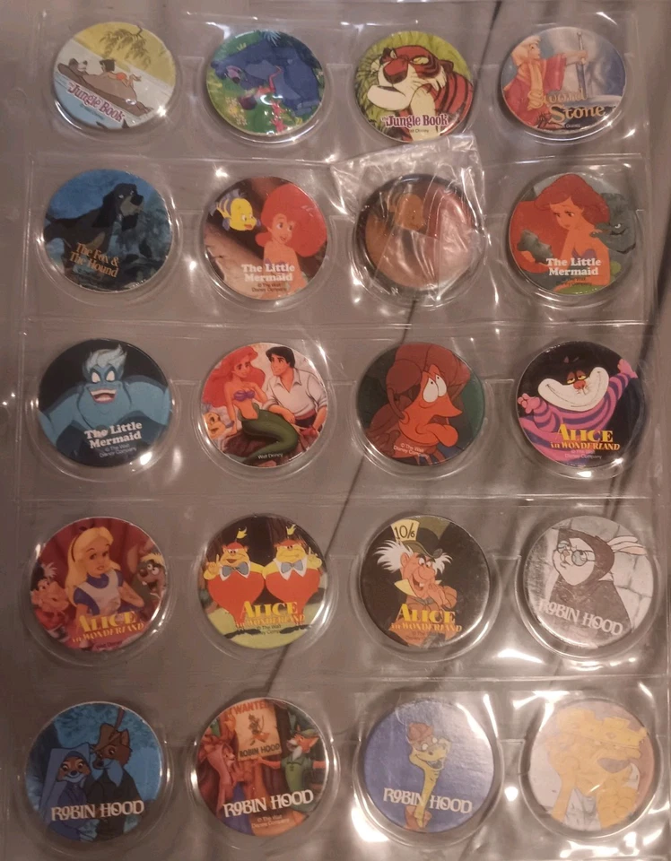 220 DISNEY CAPS POGS, LION KING, ALADDIN, POCAHONTAS BAMBI BEAUTY AND THE BEAST - Image 2 of 4