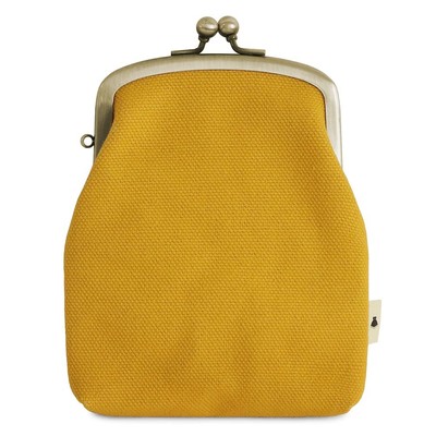 AYANOKOJI Gama-mouth Cigarette Case Rady Men s Canvas Plain Yamabuki Color  147