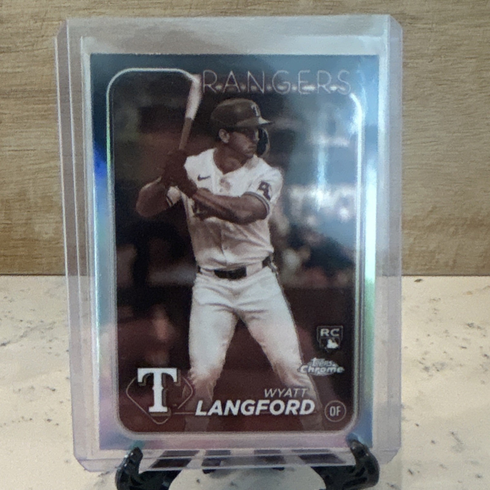 2024 Topps Chrome Sepia Refractor Rookie Wyatt Langford #122 Texas Rangers