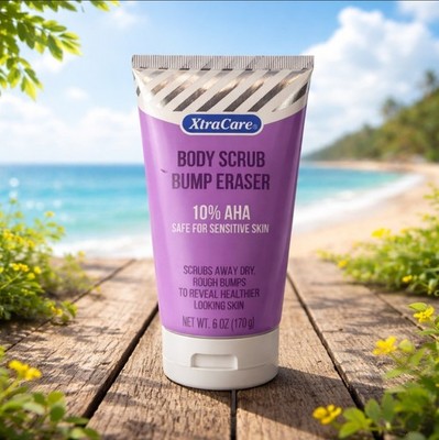 XtraCare Body Scrub Bump Eraser  10% AHA Safer For Sensitive Skin 6oz Pack Of 1