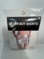 Silver Boy Shorts Adult Size: S/M Costume KBW