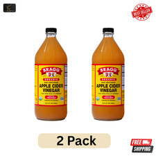 2-Pack Bragg Organic Apple Cider Vinegar with The Mother Raw Unfiltered 32oz