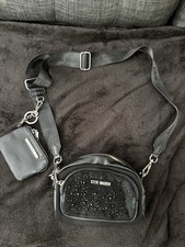 Steve Madden Black Shoulder Bag rhinestones Women