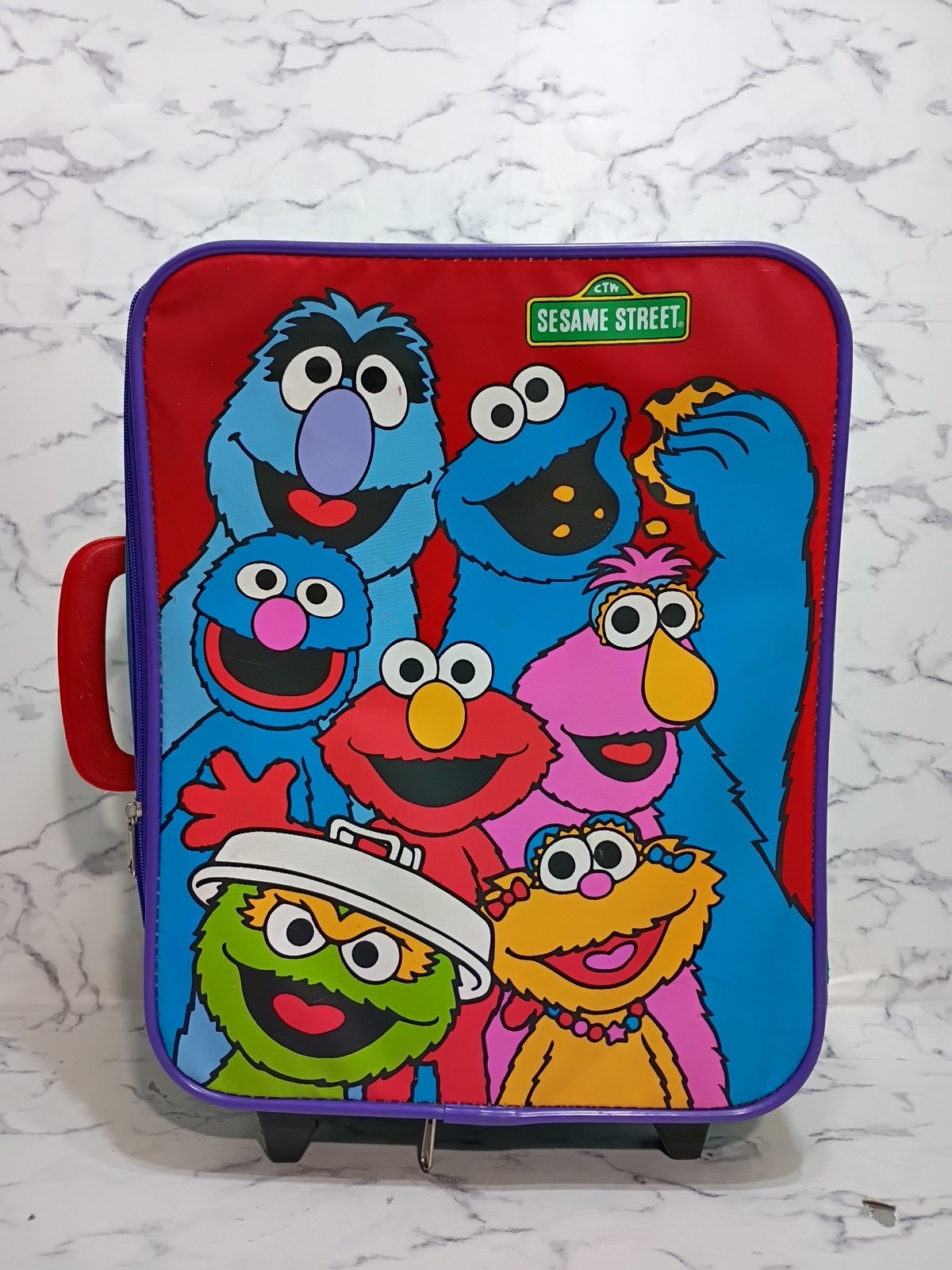 Sesame Street Suitcase/Overnight Bag/Carry On With Wheels Vt