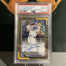 2024 Bowman Draft Chrome Jac Caglianone #CPA-JC 1st Gold Wave Auto /50 PSA 10 💎