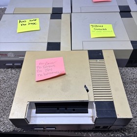 Original Nintendo NES Video Game Console Lot Of 5 FOR PARTS OR REPAIR READ