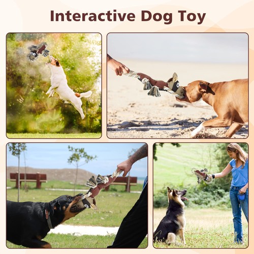 Dog Toys for Aggressive Chewers,Tough Indestructible Dog Toys,Squeaky Dog Toy... - Picture 7 of 7
