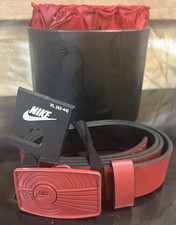 Nike Dunk Belt Synthetic RED Leather with Metal Buckle L(38-40)Sunburst