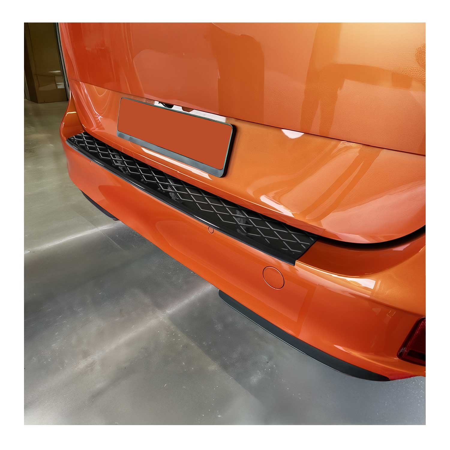 Seuil de protection de pare-chocs arrière VW ID. Buzz 2022-2026, finition noire luxe