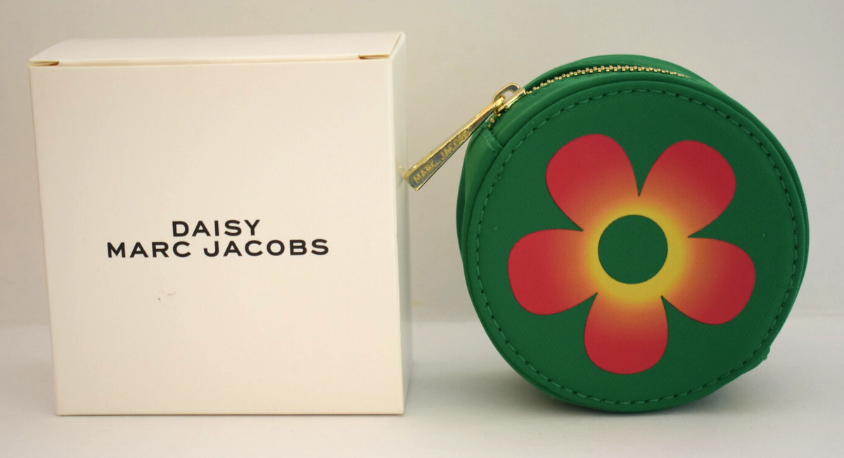 MARC JACOBS Daisy Wild Green Coin Wallet Purse Charm Key Chain