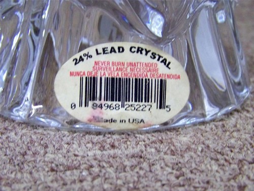 Lead Crystal Angel Candle Holders DePlomb Candlestick 24% Lead Crystal USA - Picture 6 of 7