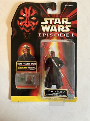 Star Wars Episode 1 Darth Maul Jedi (RARE) Figure Hasbro CommTech 1998 MOC