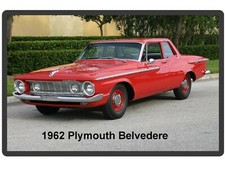 1962 Plymouth Belvedere  Auto Car Refrigerator / Tool Box Magnet