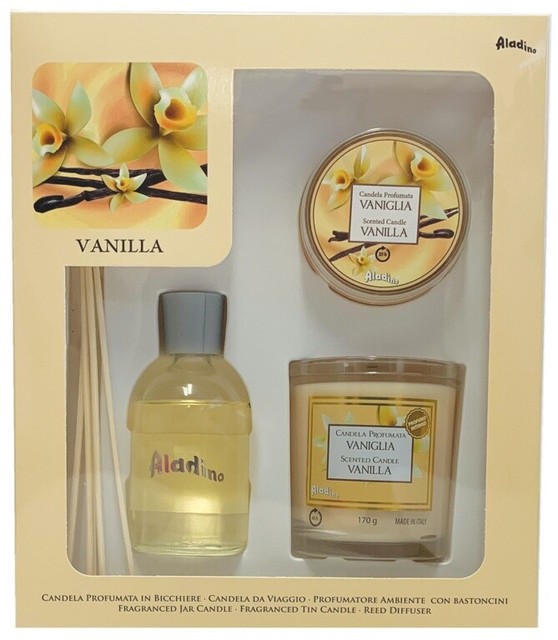 Prices Candles Gift Set of 2 Candle and Reed Diffuser Aladino Vanilla