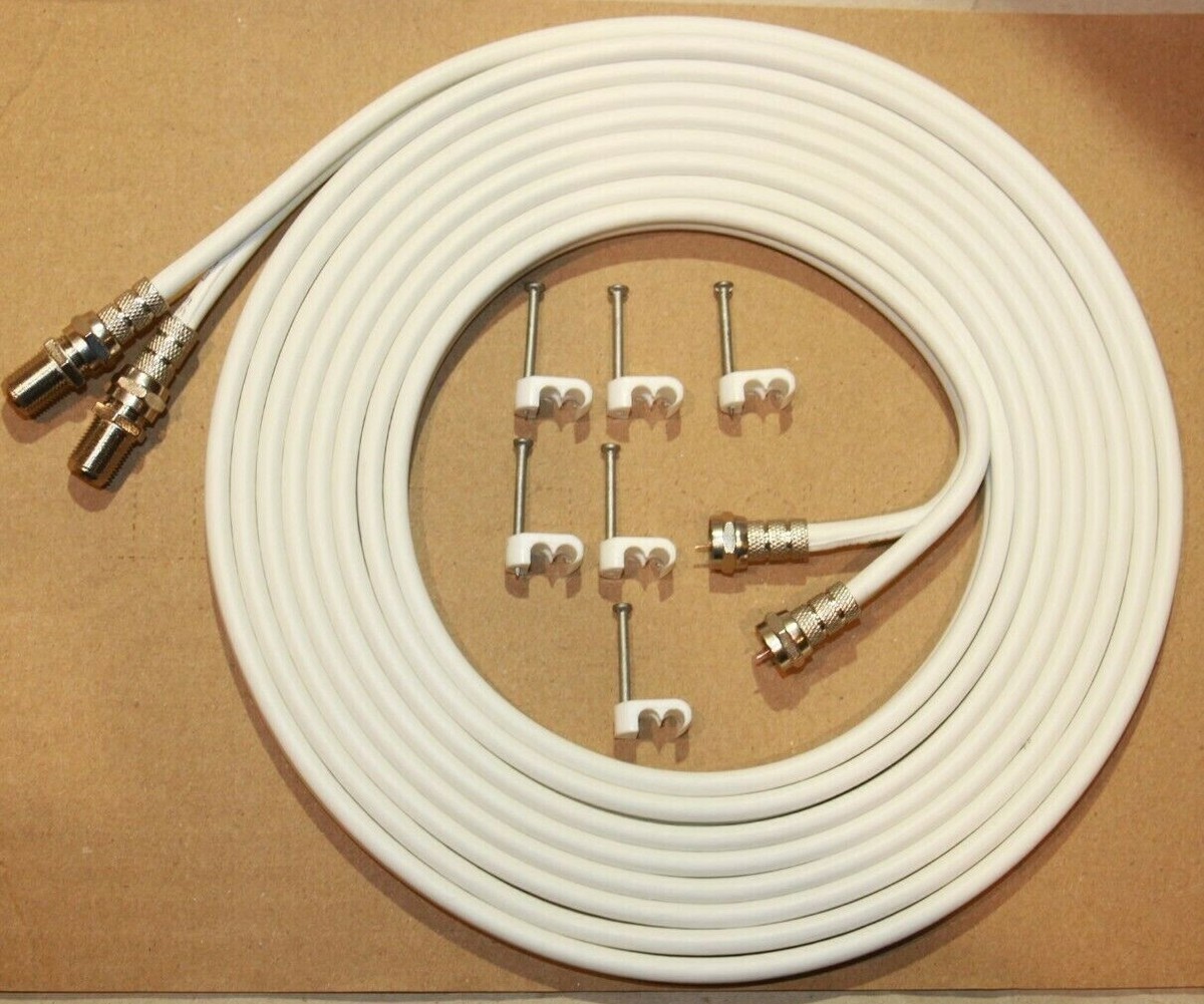 Prolunga Cavo Satellitare Da 1,5 Metri Intestato F/F Bianco - Foto 2