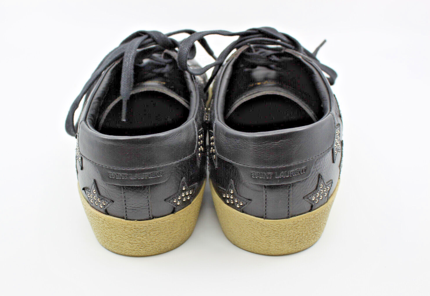 Scarpe classiche B30 originali Saint Laurent in pelle nera borchie Star Court 43 5 $850