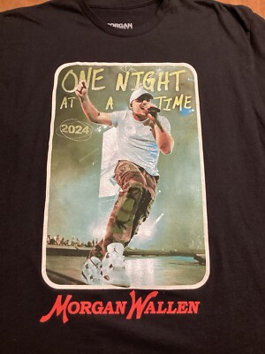 Morgan Wallen One Night At A Time 2024 Tour Shirt Size XL