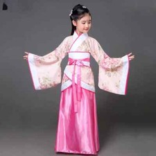 Ancient Kids Traditional Dresses Chinese Outfit Costume Folk Dance Hanfu Dress