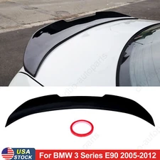 BLACK PSM STYLE HIGHKICK SPOILER WING FOR 06-11 BMW 3 SERIES E90 328I 335I 4DOOR