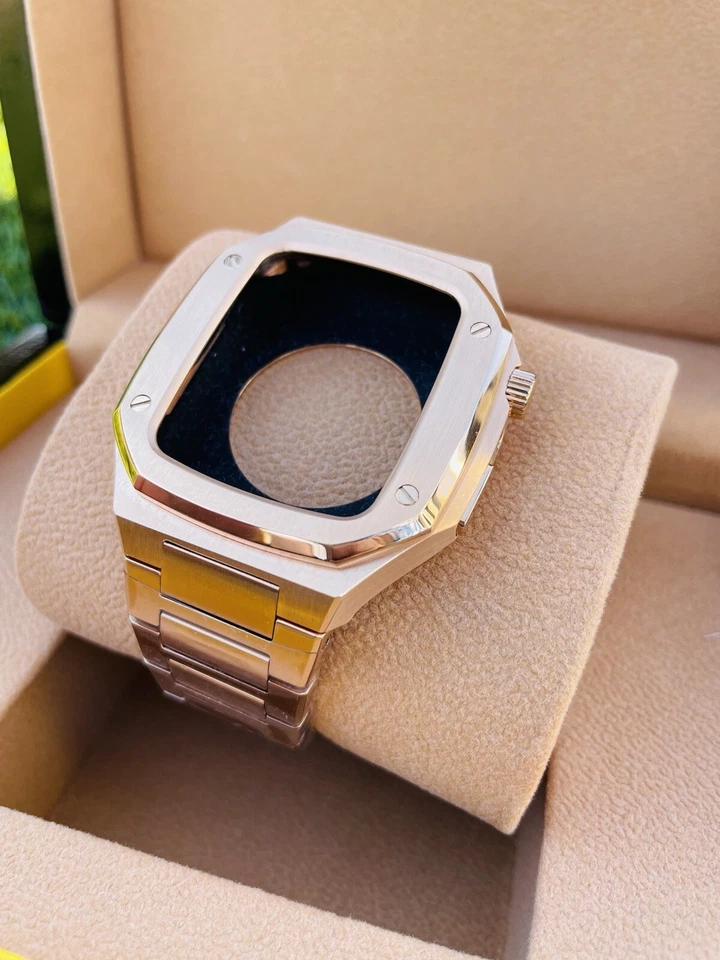 Custom 24k Rose Gold Plated Case for Apple Watch Series 4 5 6 44mm - Изображение 2 из 4