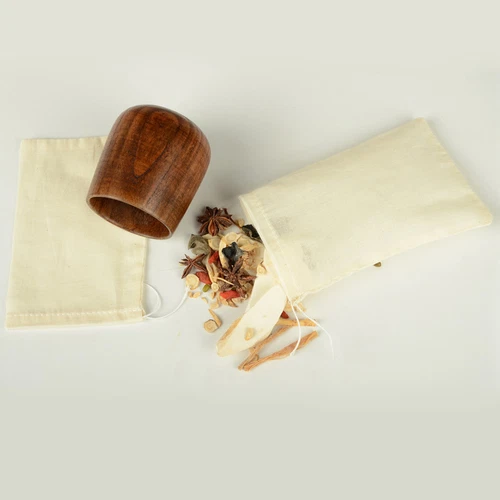 20/50/100 Pack 4x6inch Natural Cotton Muslin Drawstring Bags Spice Herb Tea Soap - Picture 10 of 10