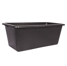 Large Black Rectangular Long Trough Heavy Duty Plastic Planter 70cm x 39cm 65L
