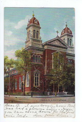St. Peters Cathedral Postcard Scranton Pennsylvania 1907