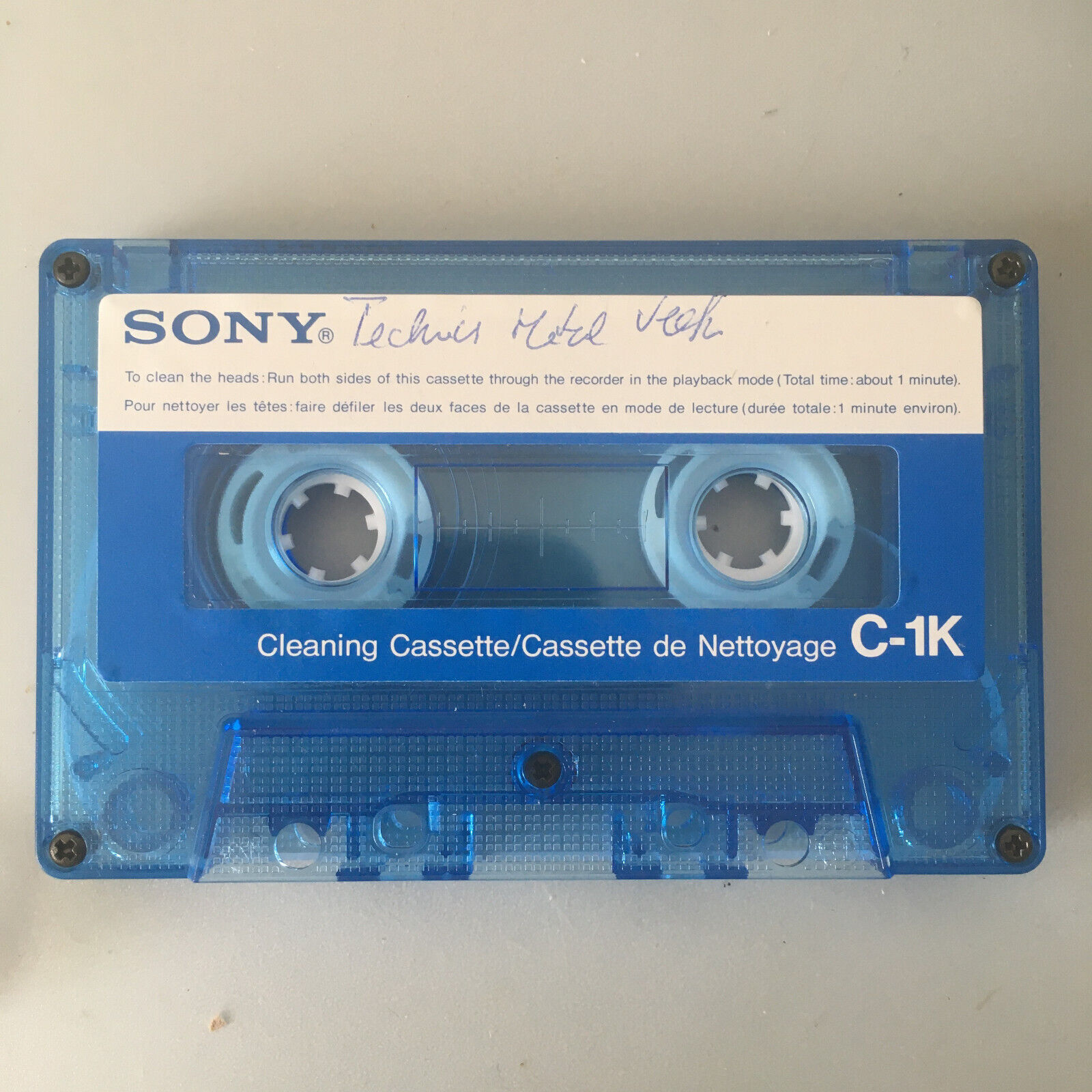 SONY C1K Audio Head Cleaning Cassette Cleaner f/ Tape Player Recorders