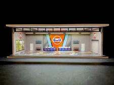 Gulf V3 Theme FOR Hot Wheels 1:64 Model Diorama Garage LED Lighting!