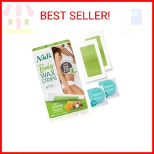 Nad's Body Wax Strips Hair Removal For Women At Home plus 4 Calming Oil Wipes, 2