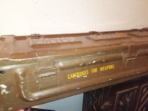 Army Amunition Box, Military Box Ammo Carrier Metal Large 85cm - Picture 2 of 12