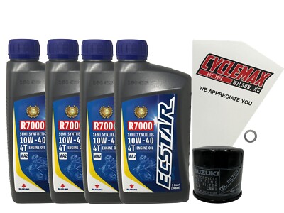 Cyclemax Genuine OEM Semi-Synthetic Oil Change Kit fits 2022-2025 Suzuki DL-1050