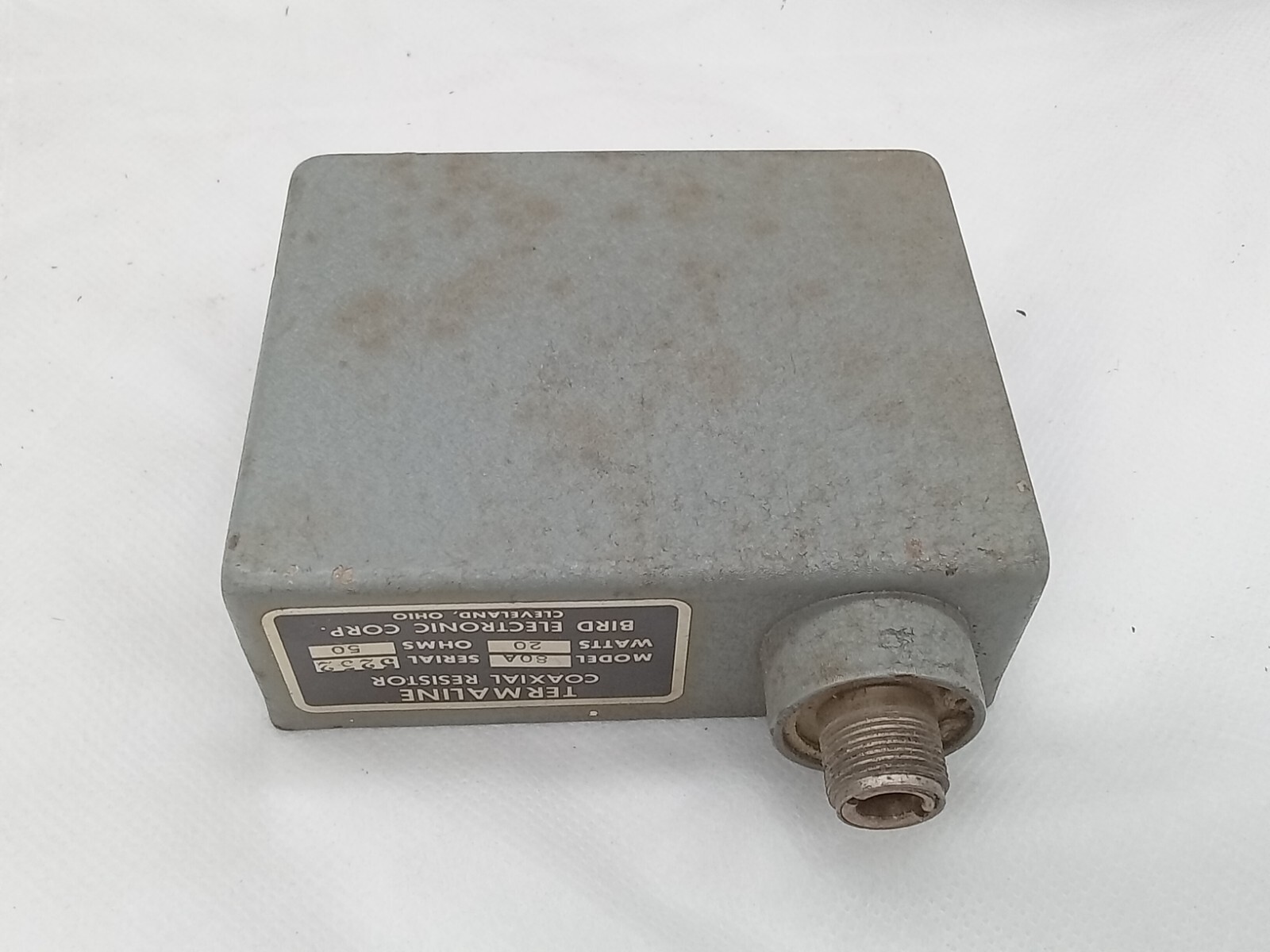 BIRD ELECTRONICS CORP  Termaline  80A , 20 watt, 50 ohm, coaxial resistor,