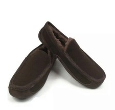 NEW UGG Men s Ascot Wool Suede Lined Moc Slippers- 3233 STT - Stout Brown - 9 US