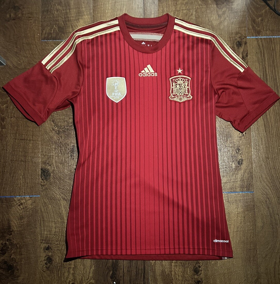 Adidas Spain 2014 World Cup Euro Soccer Football Home Jersey Adidas Spain 2014 World Cup Euro Soccer Football Home Jersey