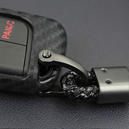 For Jeep Renegade Dodge Chrysler 300 Carbon Fiber Look Remote Car Key Case - Bild 5 von 5